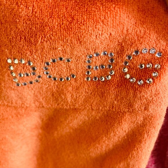 BCBGmaxazria Velour Sweatpants Women’s Small MISLABELED Orange Tiger Lily Terry - Picture 5 of 10